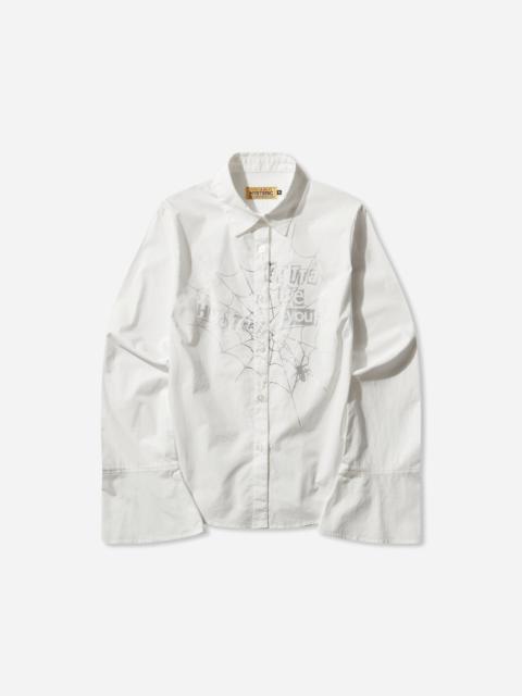 Hysteric Glamour Women's Hysteric Spider Lace-Up Frill Cuff Blouse White