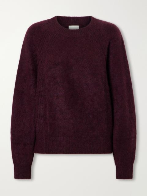 Allude Cashmere and silk-blend sweater Burgundy