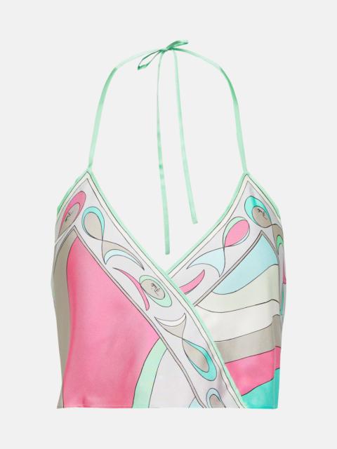 Iride silk bra top