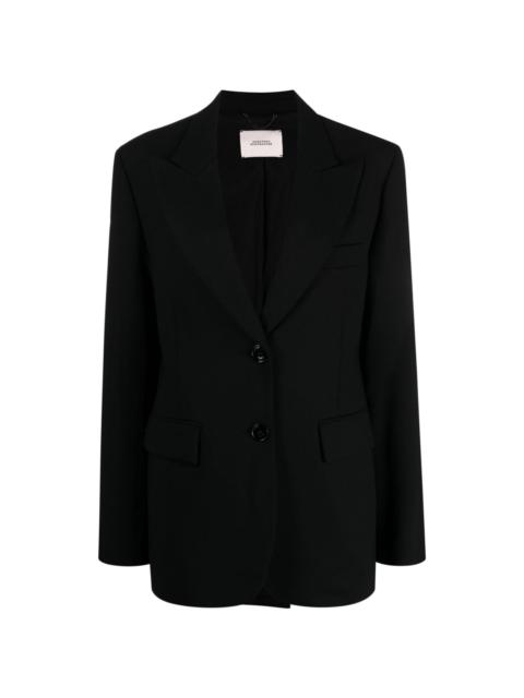 single-breasted peaked blazer