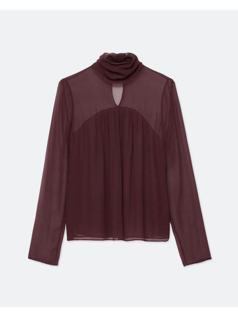 ALLSAINTS NADIA SHEER SILK TOP
