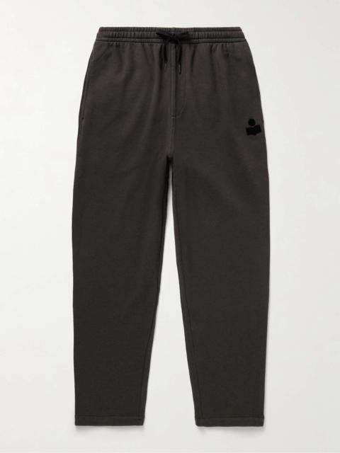 Mailesco Logo-Flocked Cotton-Blend Jersey Sweatpants