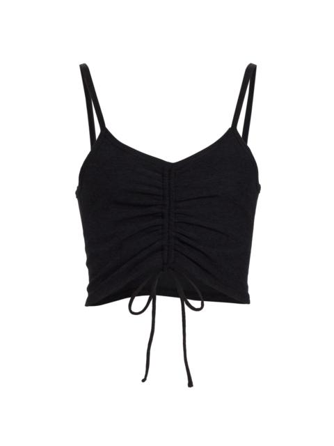 BEYOND YOGA Women's Ruched Cropped Tank Top - Darkest Night