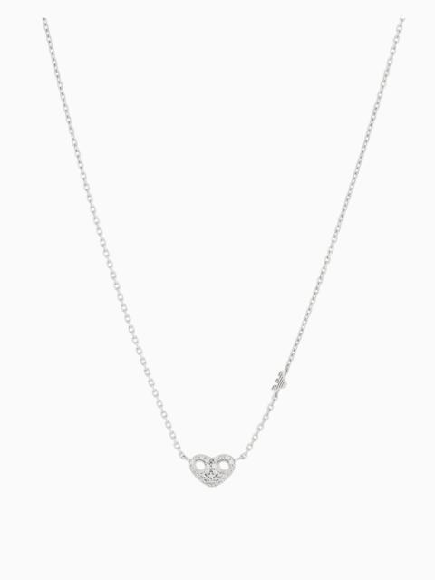 EMPORIO ARMANI STERLING SILVER HEART NECKLACE