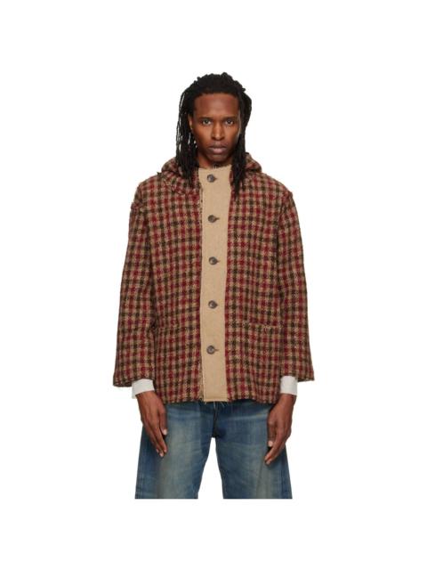 R13 Red Oversized Hooded Jacket