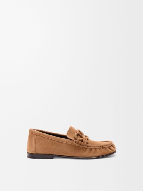 Loewe Double L loafer in suede calfskin