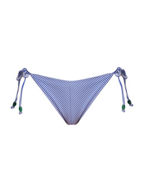 Shoshanna Women's Striped Bikini Bottom - Blue