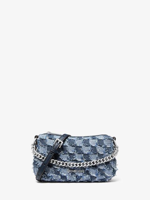 MICHAEL KORS Carmela Small Patchwork Denim Convertible Crossbody Bag