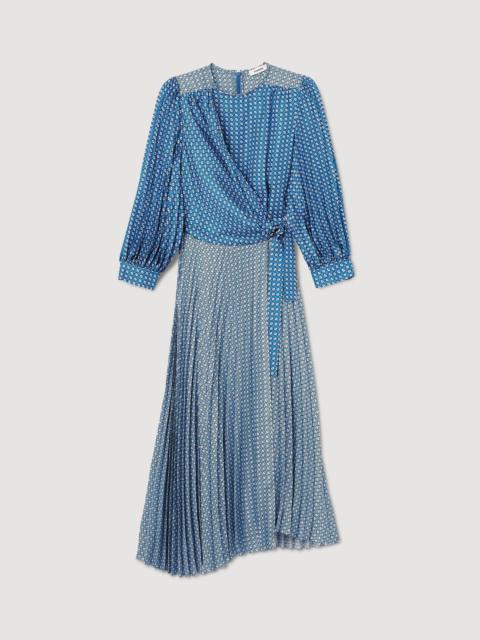 LONG TIE-PRINT DRESS