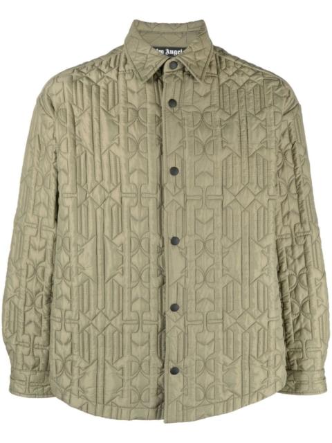 Palm Angels monogram quilted shirt jacket