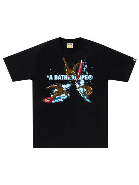 A BATHING APE® BAPE 1st Camo NYC Logo Tee 'Black/Green