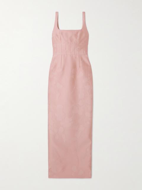 EMILIA WICKSTEAD Megara Paneled Cloqué Maxi Dress