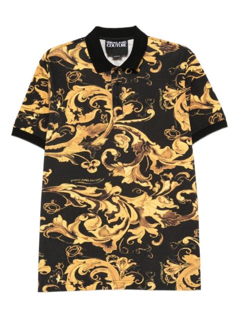 VERSACE JEANS COUTURE Porcelain Barocco-print polo shirt