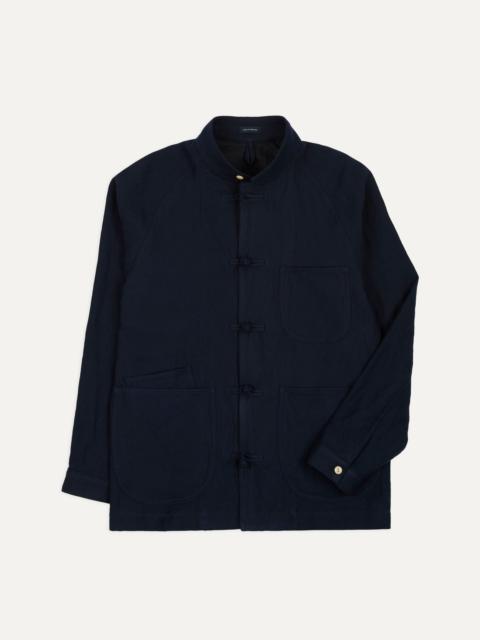 Drake's Navy Wool-Cotton Artist Chore Jacket