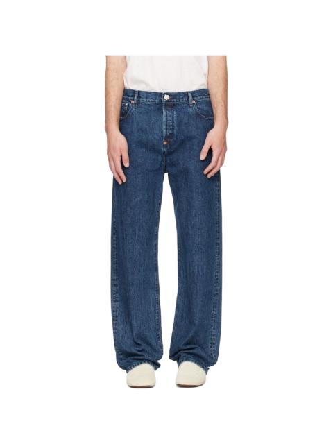 KENZO Blue Kenzo Paris 'KENZO Signature' Straight Fit Jeans