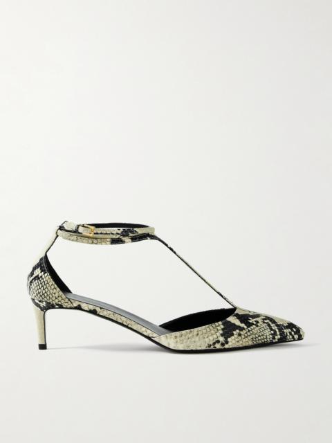 KHAITE Mia Snake-effect Leather Pumps