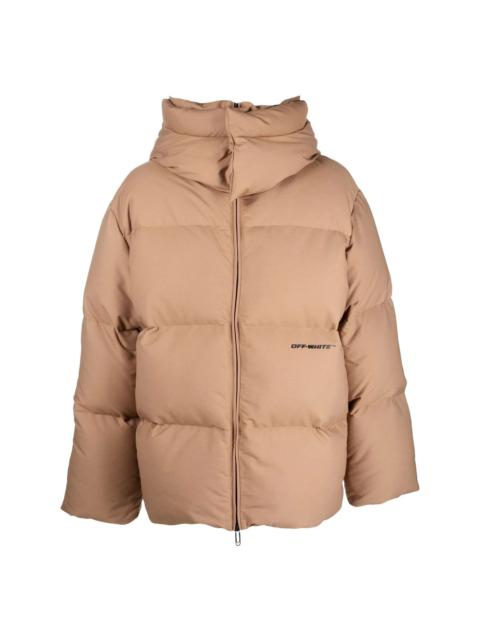 Off-White Race canvas down padded jacket