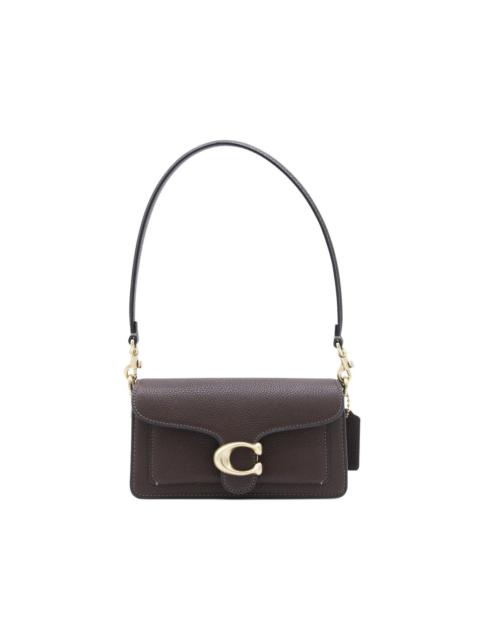 COACH C-buckle leather shoulder bag