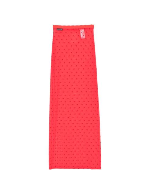 Marine Serre Moon Plumetis mesh skirt