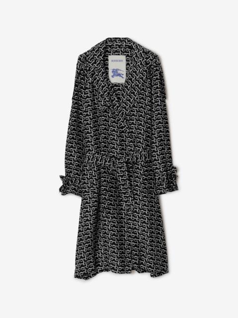 Long Silk Trench Coat