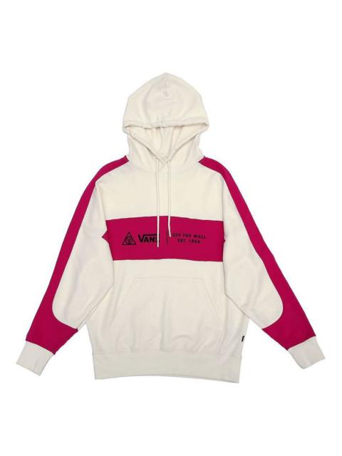 Vans (WMNS) Vans Colorblock Pullover Hoodie 'White Red' VN0A4RBLZL0