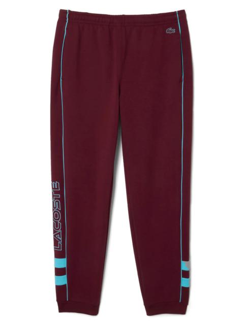 LACOSTE Knit Track Pants in Burgundy/Anse