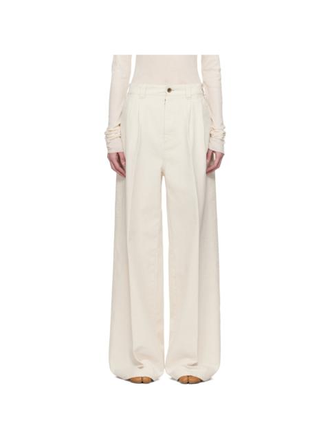 Maison Margiela Off-White Pleat Jeans