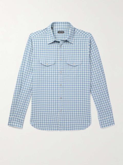 Checked Cotton Western Shirt