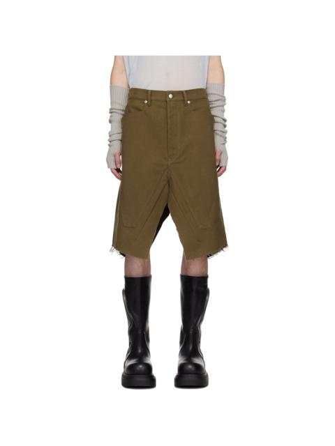 Khaki Porterville Slivered Skirt