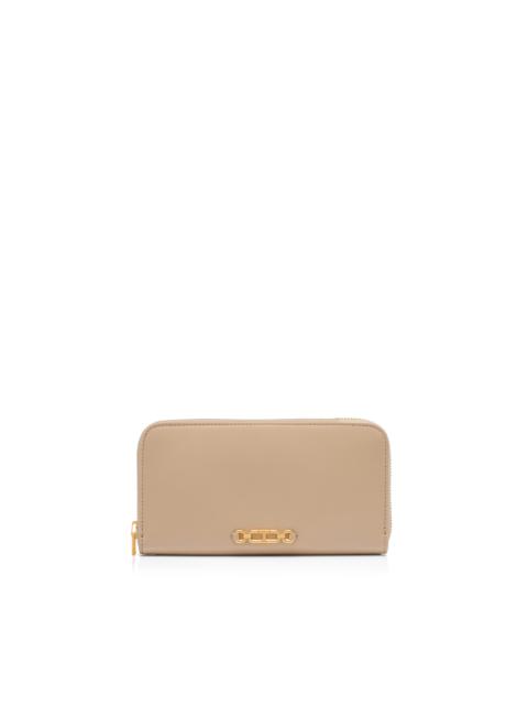 TOM FORD PALMELLATO-EFFECT LEATHER ZIP AROUND WALLET