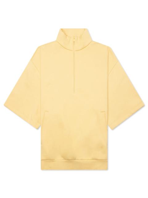 drop-shoulder half-zip shirt