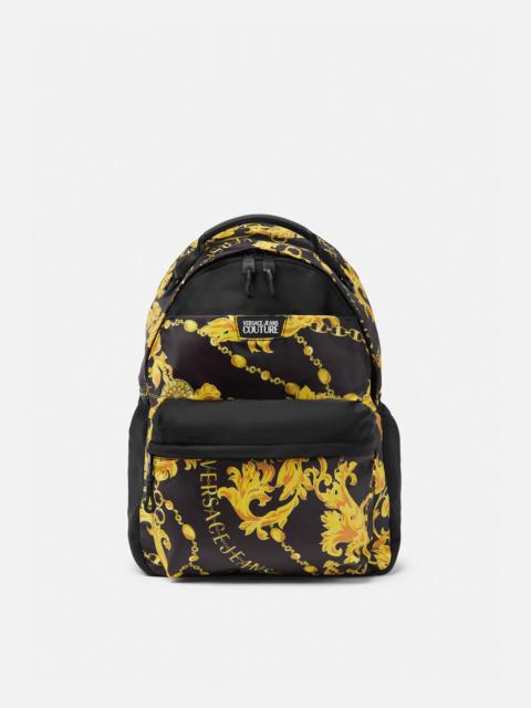 baroque print backpack versace jeans couture backpack