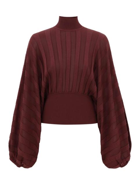 Zimmermann CLASH STRIPE BILLOW SWEATER