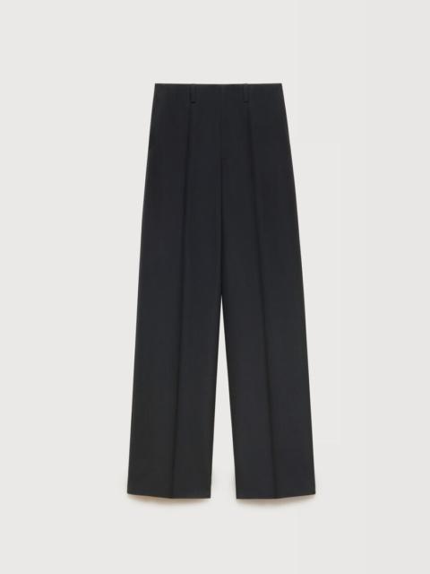Marni BLACK WOOL WIDE-LEG TROUSERS