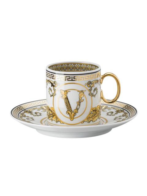 VERSACE Virtus Gala White AD Cup & Saucer