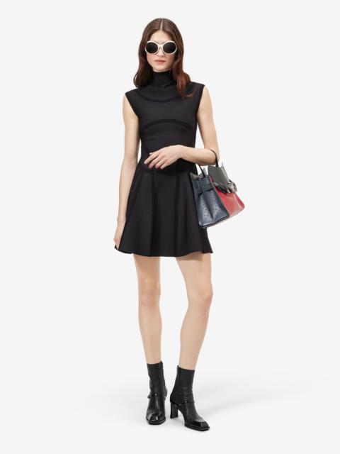 Alexander McQueen Women's Anatomical Lines Knit Mini Dress in Black