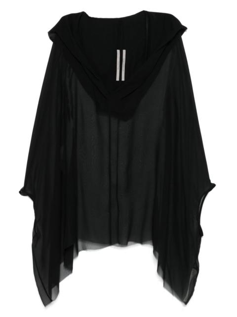 Rick Owens silk hooded jacket