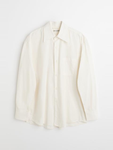 Above Shirt Jet Stream White Poplin