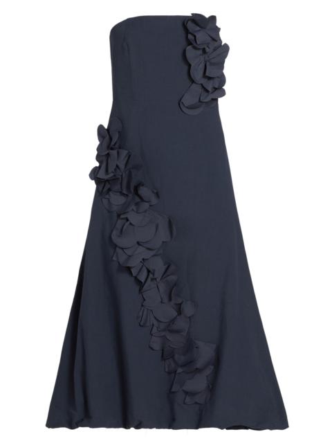 RAMY BROOK Women's Zaria Floral Appliqué Cotton-Blend Strapless Midi-Dress - Navy