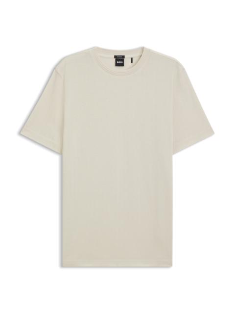 COTTON T-SHIRT WITH HERRINGBONE STRUCTURE