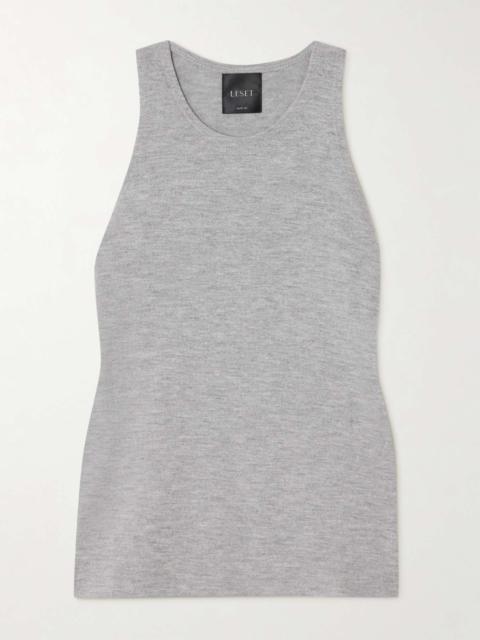 LESET Lauren mélange knitted tank Light gray