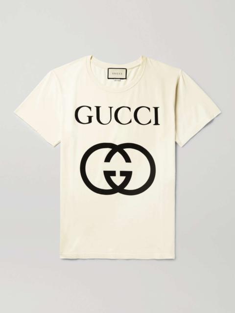 GUCCI Logo-Print Cotton-Jersey T-Shirt