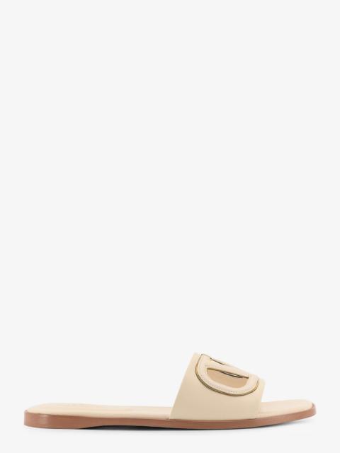 Valentino Vlogo Cut-Out Leather Slides