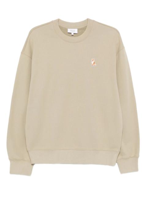 Maison Kitsuné Maison Kitsuné Logo-embroidered Cotton Sweatshirt
