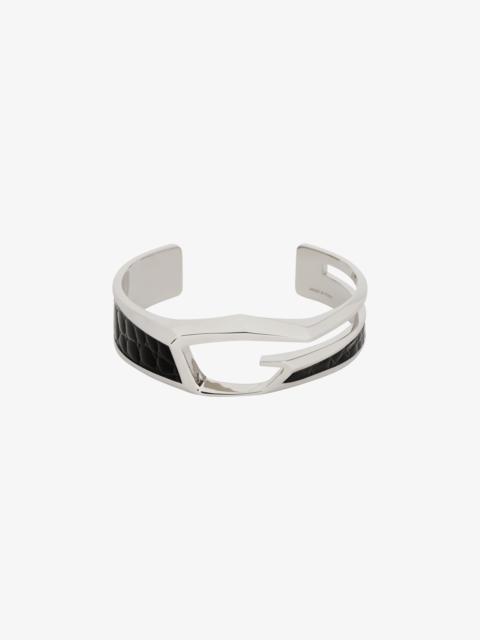Givenchy GIV CUT BRACELET IN METAL AND LEATHER