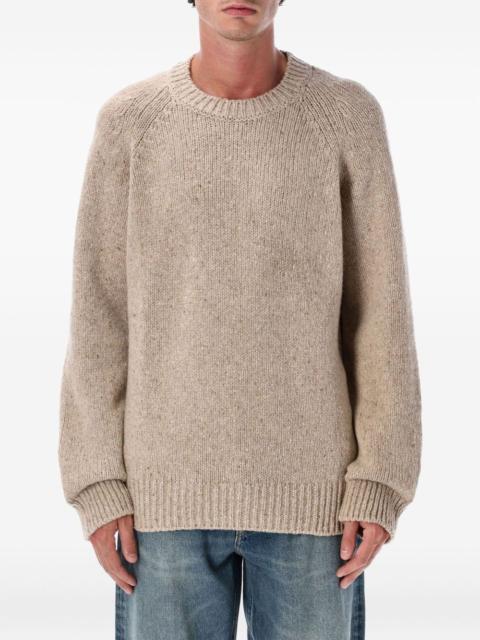 A.P.C. raglan-sleeve speckled sweater