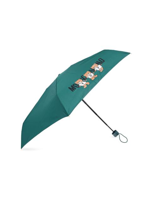 teddy bear-logo print compact umbrella