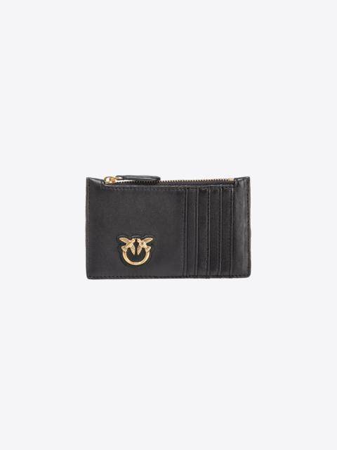 PINKO ZIPPED CHEVRON-PATTERNED CARD HOLDER