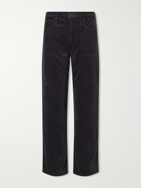 MOTHER The Newbie Ankle Cotton-blend Corduroy Mid-waist Straight-leg Pants