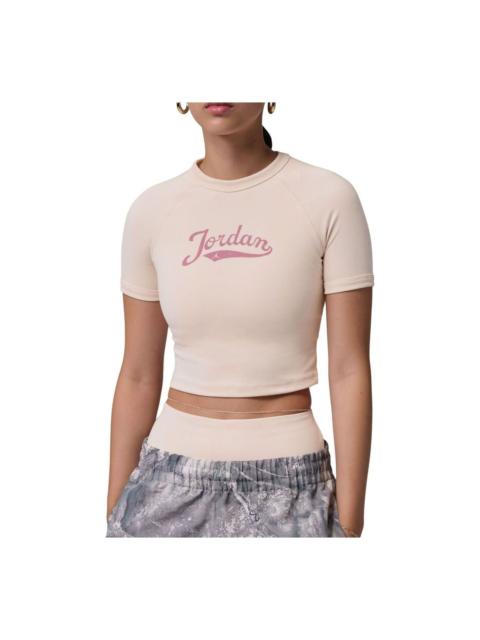 Jordan (WMNS) Jordan Brooklyn T-Shirt 'Pearl White Sail Desert Berry' IM7378-272
